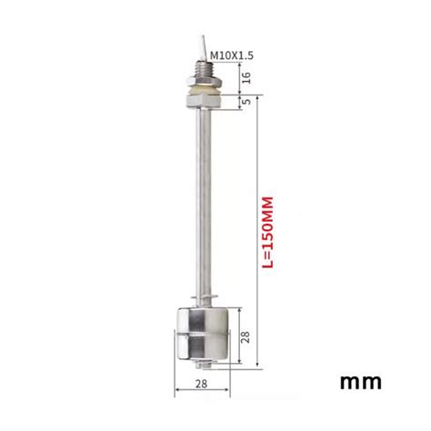 High Temperature 304 Stainless Steel Side Mounted Double Float Switch Tank Water Level