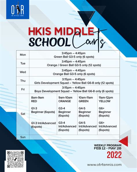 hkis weekly programme february