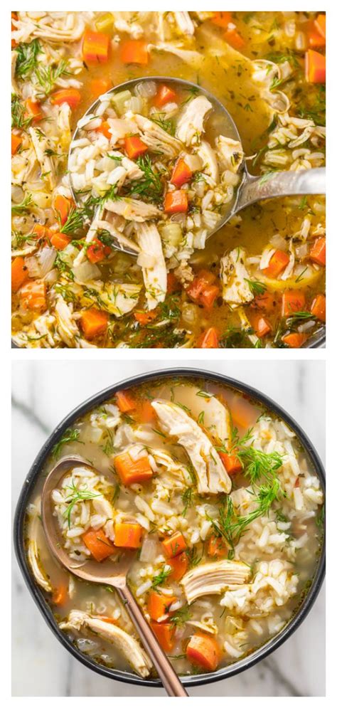 Lemony Chicken And Rice Soup Baker By Nature Recipe Healthy