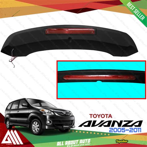 Toyota Avanza Trunk Spoiler With Break Light Matte Black