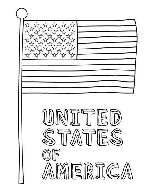 Us Flag To Color