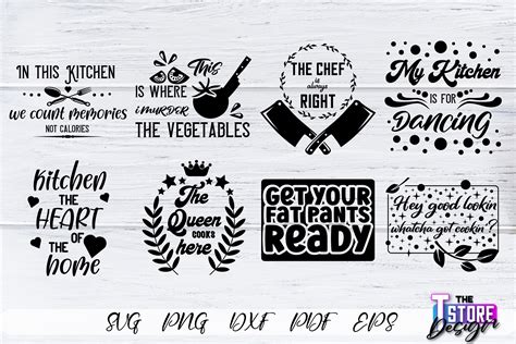 Cutting Board Svg Bundle Kitchen Design Svg Funny Quotes Etsy