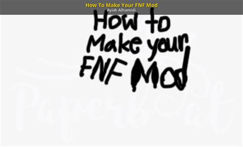 How To Make Your Fnf Mod Friday Night Funkin Tutorials