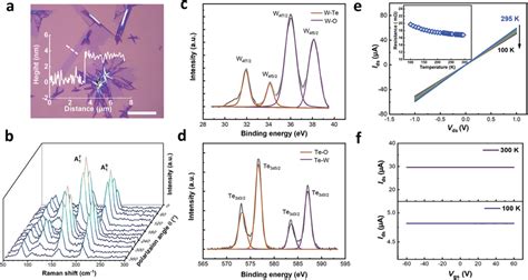 The Characterization Of Cvd‐grown Td‐wte2 A Photograph Of Cvd‐grown