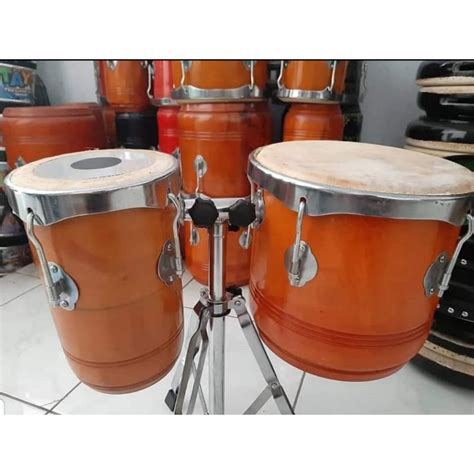 Jual Kendang Dangdut Gendang Tabla Kayu Mahoni Plus Stand Shopee