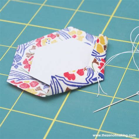 Tutorial English Paper Piecing Hexies Part Red Handled Scissors