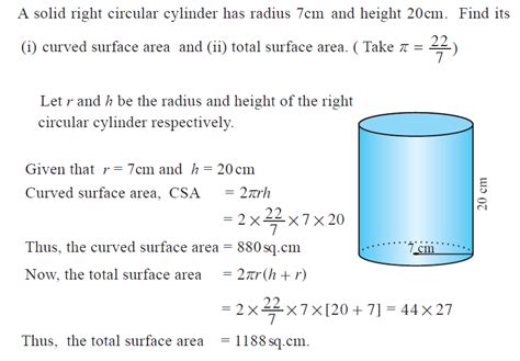 Solved A Cylinder Has A Radius Of Cm And Is Cm