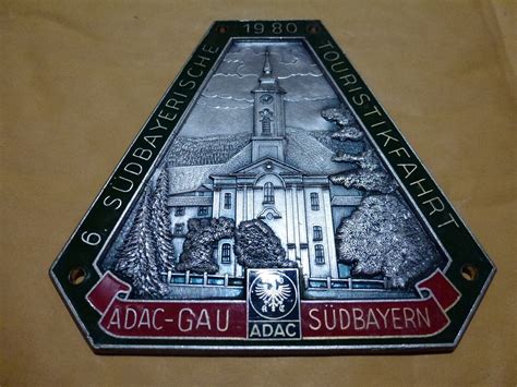 Badge Auto Car German Rally Th Sud Bayern Sudbayerische Adac