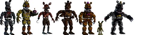 Fnaf 4 Transparent Animatronics Updated By Joaozito12mv On Deviantart