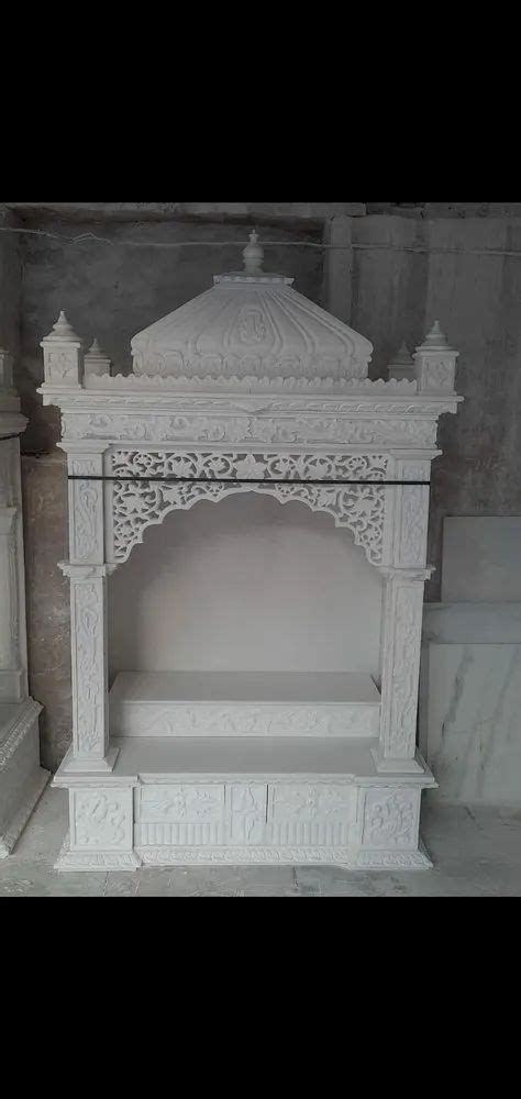 Square Carved White Marble Pooja Mandir For Home At Rs 200000 In Makrana