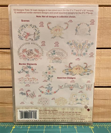 Anita Goodesign Hand Stitched Heirloom Collection Machine Embroidery Cd