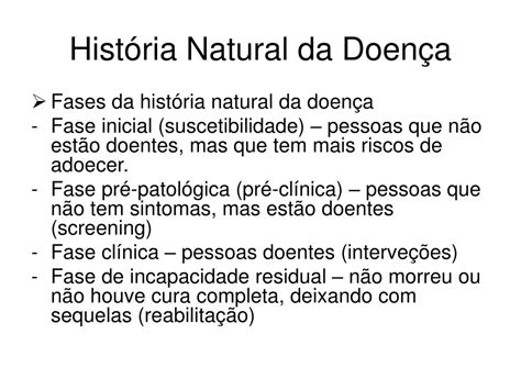 O Que é Historia Natural Da Doença