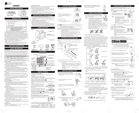 Omron Blood Pressure Cuff User Manual at Earl Herr blog