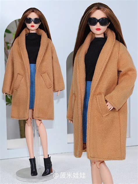 Longo Terno Marrom Casaco L Roupas Overcoat Roupa Para Bjd Xinyi