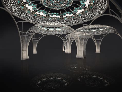 Классическая арка в парке Зарядье в Москве на Новый год 2019