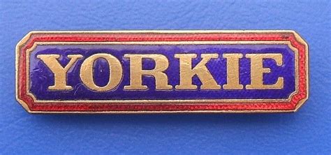 Yorkie chocolate bar, promotional badge (c.1980) Yorkie Chocolate Bar ...