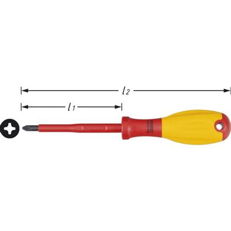 Hazet 810VDE PH1 pour électricien Tournevis cruciforme PH 1 Longueur de