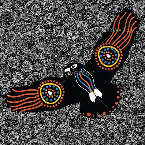 Aboriginal style flying eagle artwork - Download Graphics & Vectors