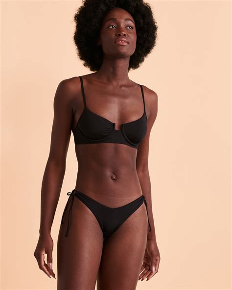 EIDON EXPEDITIONS Erika Plunge Bikini Top Black Bikini Village