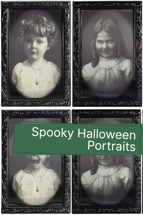 Spooky Halloween Portraits for Vintage Decor