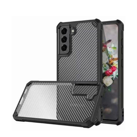 Galaxy S21 FE 5G Hülle Acryl Rückseite Carbon Schwarz