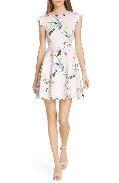 Ted Baker London Karsali Elegance Scallop Skater Dress Top Rated