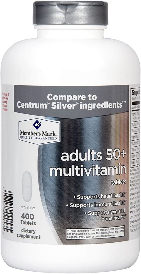 Members Mark Adults 50 Multivitamin 400 Ct Pack Of 3 A1 Amazon