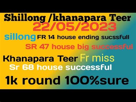 Shillong Khanapara Teer Fr Sr House Ending Common Number