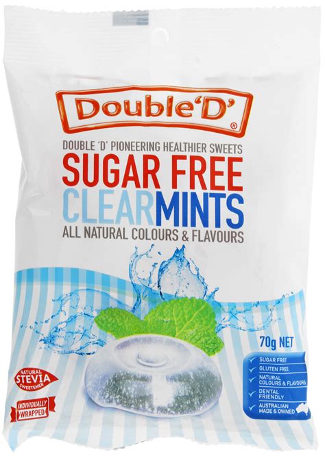 Double D Sugar Free Clear Mint Drops 70g At Mighty Ape Nz