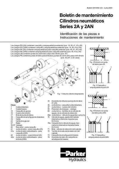 Boletín de mantenimiento Cilindros neumáticos Series 2A y Parker