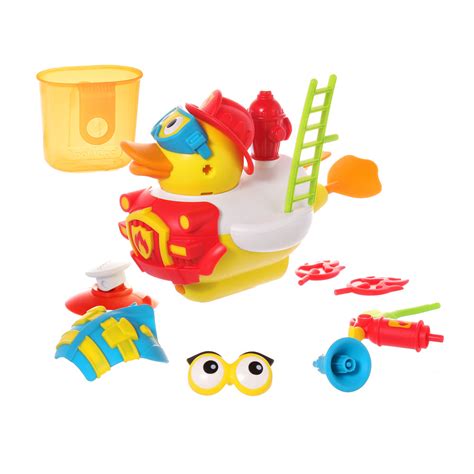 Yookidoo Jet Duck Firefighter Bath Time Fun For Kids Ages 2