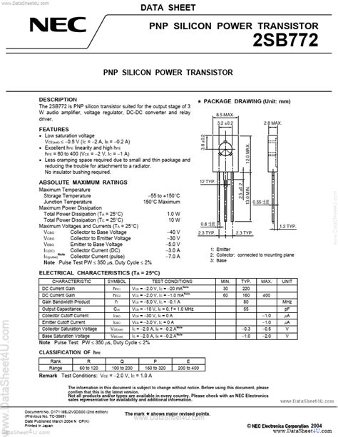 Sb Datasheet Pnp Medium Power Transistor