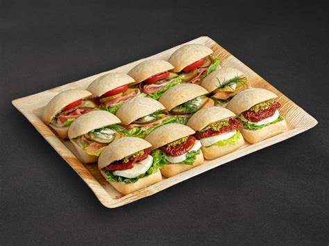 12er Mini Ciabatta Platte PREMIUM bärlifood Business Catering