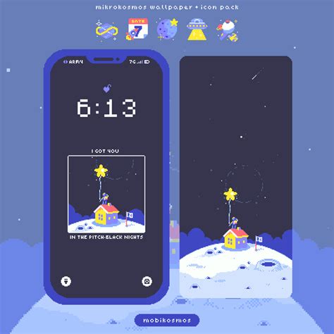 Wallpaper Icon Pack Bts Mikrokosmos Space Theme Pixel Art