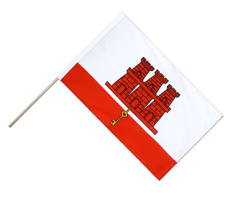 Gibraltar Hand Waving Flag ECO 2x3 Ft MaxFlags Royal Flags