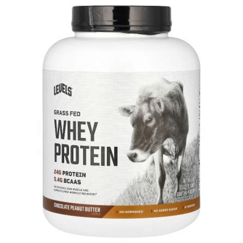 Levels Grass Fed Whey Protein Powder Chocolate Peanut Butter 5 Lb 227 Kg 5 Lb Kroger