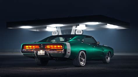 numbers, car, green cars, vehicle, Dodge, Dodge Charger HD Wallpaper