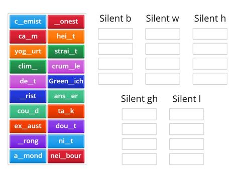 Silent Letters - Group sort