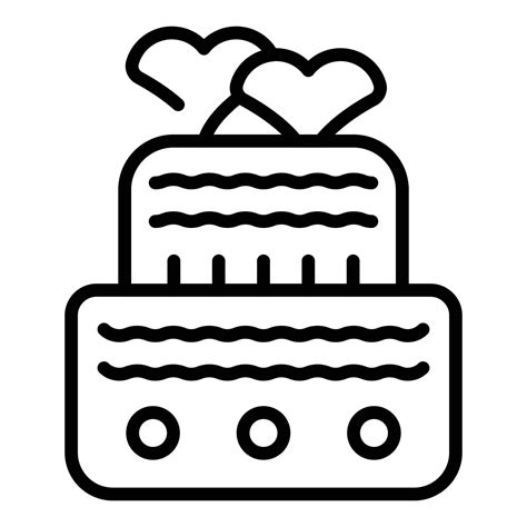 Wedding Cake Icon Outline Vector Event Service 14984473 Vector Art At