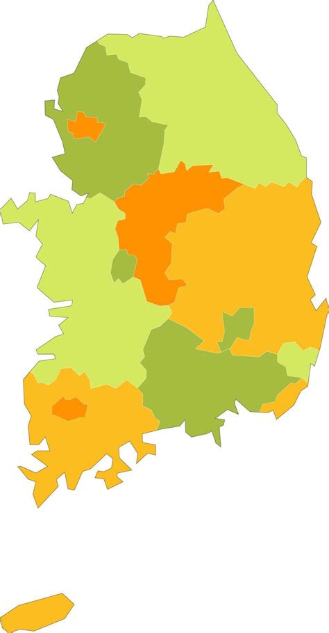 Korea country map with provinces. 17035116 Vector Art at Vecteezy