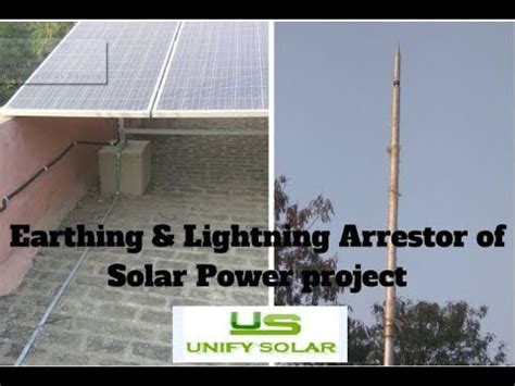 Earthing Lightning Arrestor Of Solar Pv Power Project Youtube