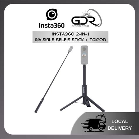 Insta360 2 In 1 Invisible Selfie Stick Tripod For Insta360 X4 X3 Go