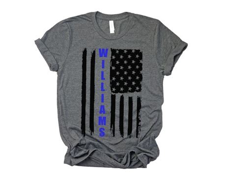 Custom Police Shirt Personalized Police Usa Flag Shirt Etsy