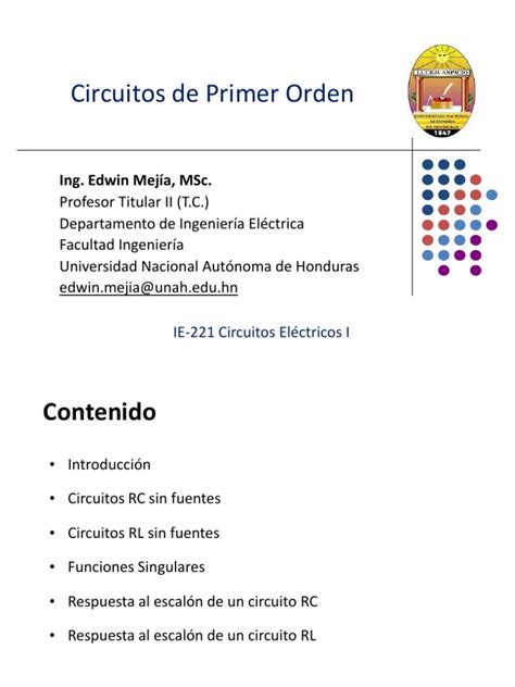 Circuitos De Primer Orden Pdf Inductor Condensador