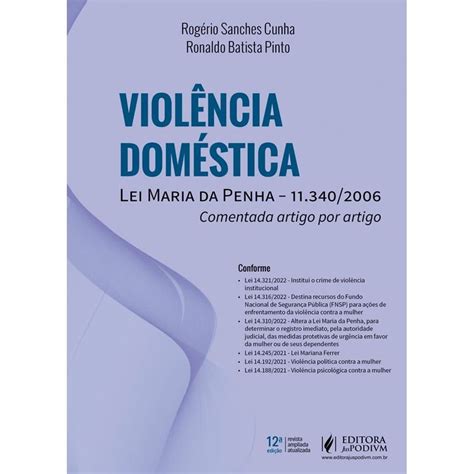 Violência Doméstica Lei Maria Da Penha 11 340 2006 Comentada