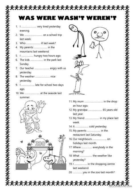 Was Were Wasnt Werent Esl Worksheet By Nuria Sexiz Pix