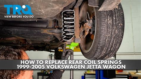 How To Replace Rear Coil Springs 1999 2005 Volkswagen Jetta Wagon Youtube