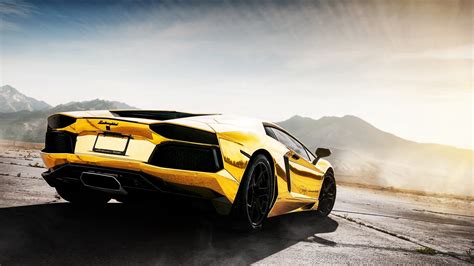 Gold Lamborghini Aventador, Lamborghini, gold, Stance, rims HD ...