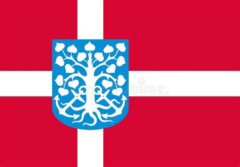 Bandeira Da Cidade De Esbjerg Ilustração Stock Ilustração de