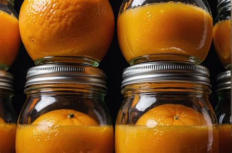 Premium Photo Freshly Squeezed Orange Juice In A Mason Jar